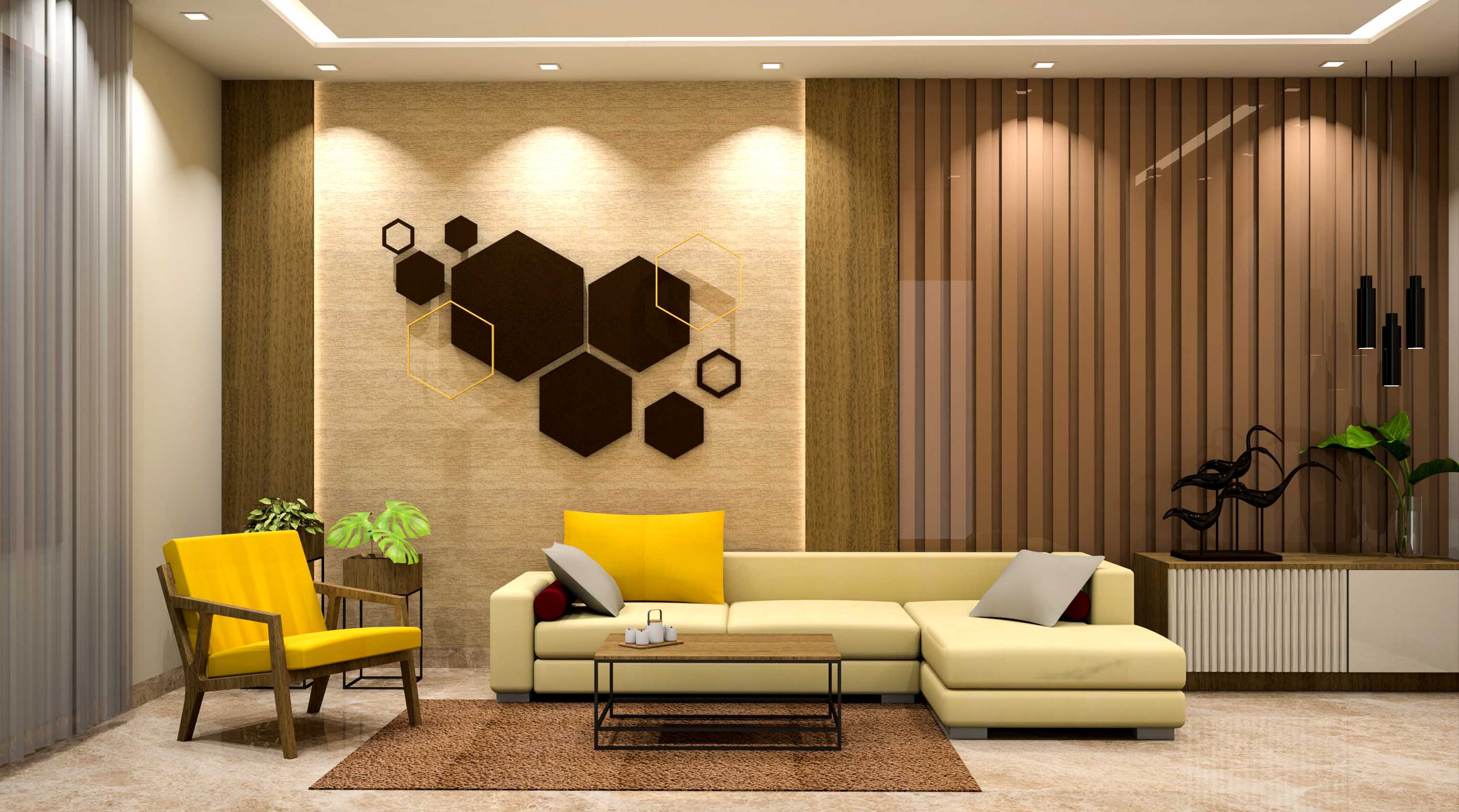 yellow color palette for interior design